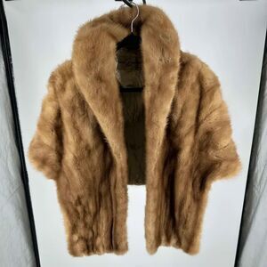 Vintage Furlan Furs Spritzer Genuine Red Fox Hair Mink Cape